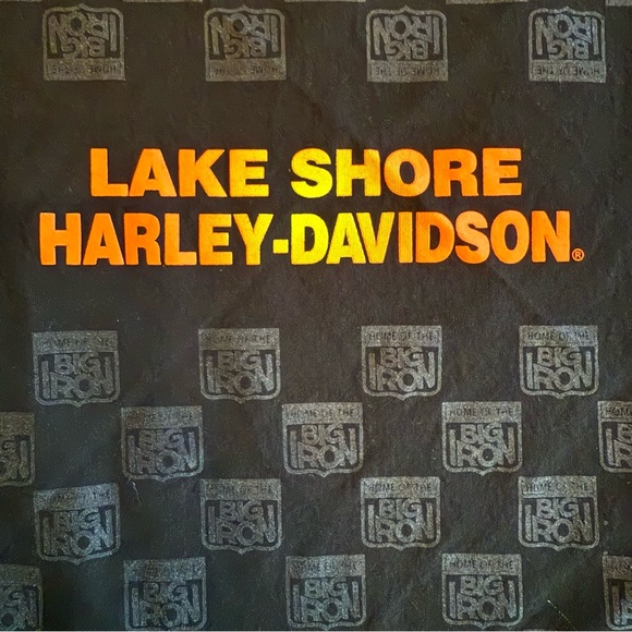 Harley-Davidson Lake Shore Illinois Black Bandana - Picture 3 of 5